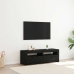 Mueble de TV con luces LED roble negro 120x35x40 cm