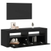 Mueble de TV con luces LED roble negro 120x35x40 cm