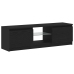 Mueble de TV con luces LED roble negro 120x30x36 cm