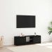 Mueble de TV con luces LED roble negro 120x30x36 cm