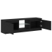 Mueble de TV con luces LED roble negro 120x30x36 cm