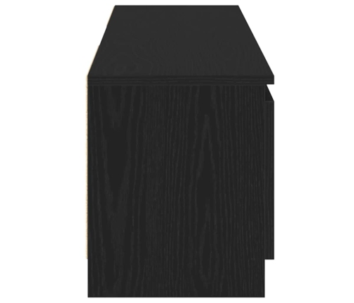 Mueble de TV con luces LED roble negro 120x30x36 cm