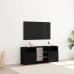 Mueble de TV con luces LED roble negro 120x30x50 cm