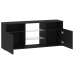 Mueble de TV con luces LED roble negro 120x30x50 cm