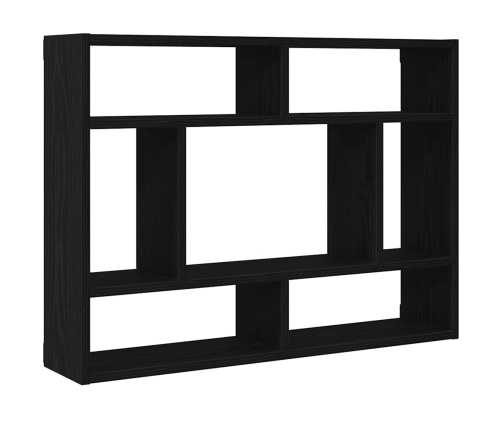 Estante de pared  roble negro 75x16x55 cm madera de ingeniería