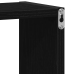 Estantes cubo de pared 2 uds madera roble negro 30x15x30 cm