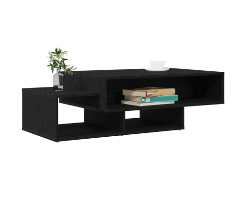 Mesa de centro de madera de roble negro 105x55x32 cm