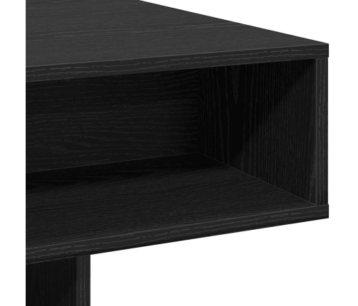 Mesa de centro de madera de roble negro 105x55x32 cm