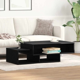 Mesa de centro de madera de roble negro 105x55x32 cm