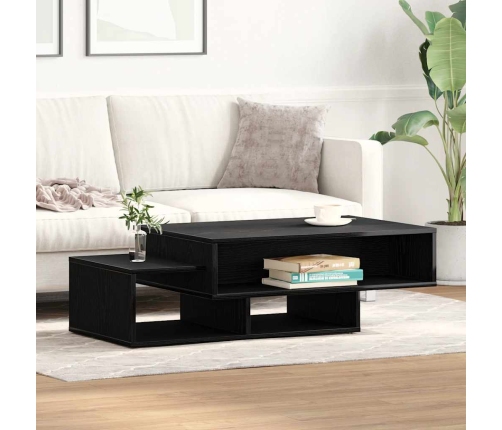 Mesa de centro de madera de roble negro 105x55x32 cm