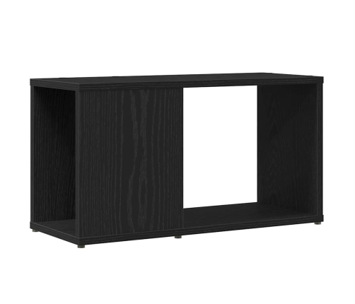 Mueble de TV de madera de roble negro 60x24x32 cm