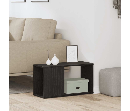 Mueble de TV de madera de roble negro 60x24x32 cm