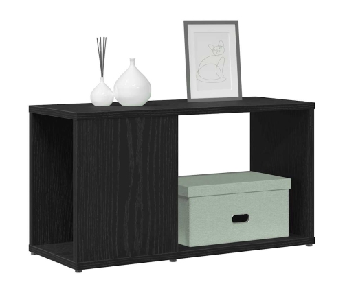 Mueble de TV de madera de roble negro 60x24x32 cm