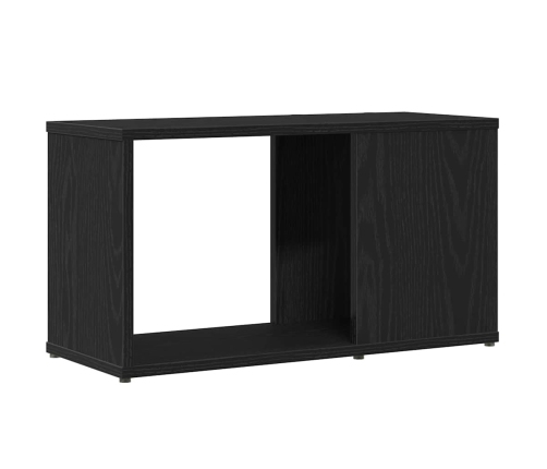 Mueble de TV de madera de roble negro 60x24x32 cm