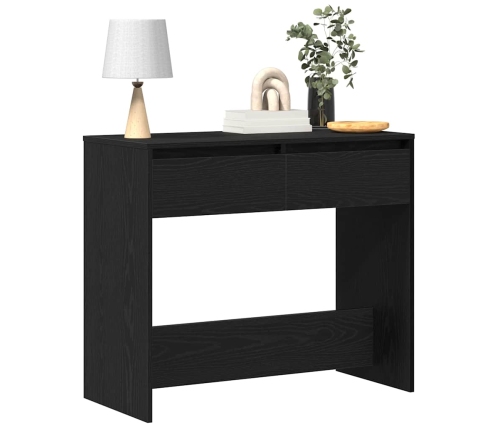 Mesa consola roble negro 89x41x76,5 cm madera de ingeniería