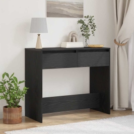 Mesa consola roble negro 89x41x76,5 cm madera de ingeniería