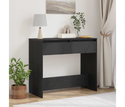 Mesa consola roble negro 89x41x76,5 cm madera de ingeniería