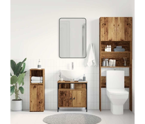 Mueble de baño para lavabo de madera antigua 60x30x60 cm