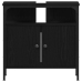 Mueble de baño para lavabo de madera de roble negro 60x30x60 cm