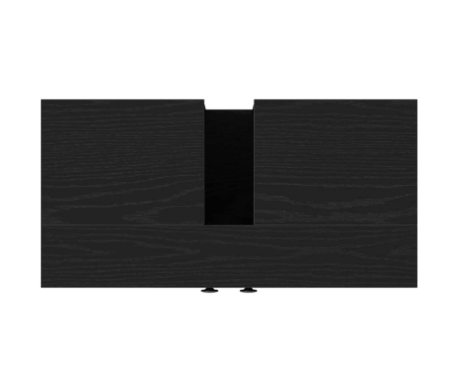 Mueble de baño para lavabo de madera de roble negro 60x30x60 cm