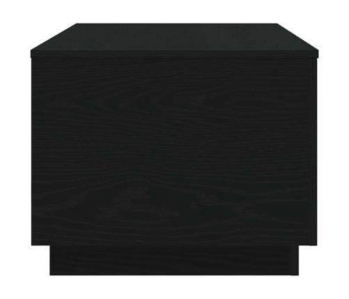 Mesa de centro con luces LED roble negro 90x50x40 cm