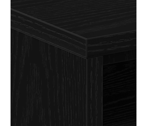 Mesilla de noche roble negro 40x30x40 cm madera de ingeniería