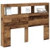 Cabecero de cama con LED madera vieja 140x17x102 cm
