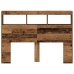 Cabecero de cama con LED madera vieja 140x17x102 cm