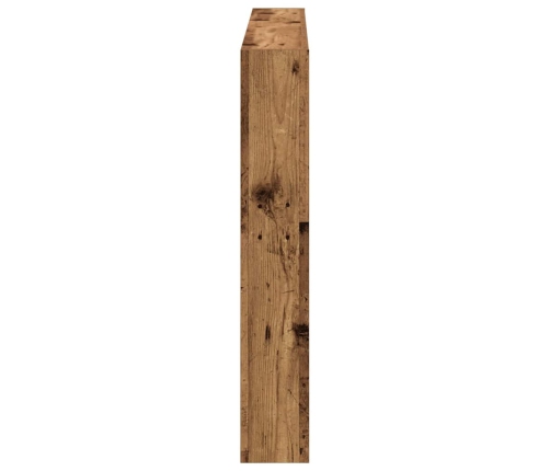 Cabecero de cama con LED madera vieja 140x17x102 cm