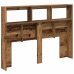 Cabecero de cama con LED madera vieja 140x17x102 cm