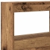 Cabecero de cama con LED madera vieja 140x17x102 cm