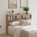 Cabecero de cama con LED roble artesanal 160x17x102 cm
