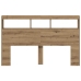 Cabecero de cama con LED roble artesanal 160x17x102 cm