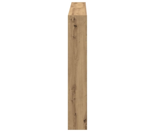 Cabecero de cama con LED roble artesanal 160x17x102 cm