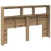 Cabecero de cama con LED roble artesanal 160x17x102 cm