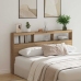 Cabecero de cama con LED roble artesanal 180x17x102 cm