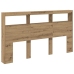 Cabecero de cama con LED roble artesanal 180x17x102 cm