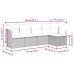 Set de muebles de jardín 5 pzas y cojines ratán sintético negro