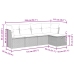 Set comedor de jardín 5 piezas y cojines ratán sintético marrón