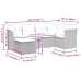 Set de muebles de jardín 6 pzas y cojines ratán sintético gris