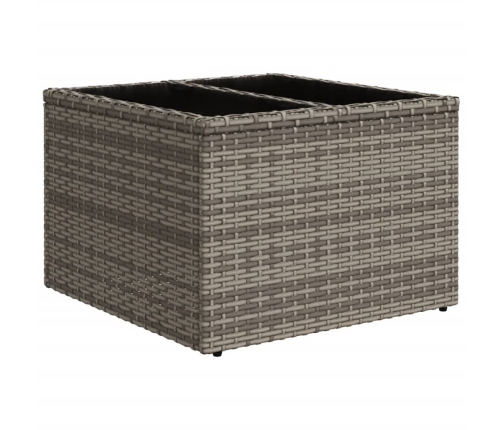 Set de sofás de jardín 7 pzas con cojines ratán sintético gris