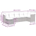 Set sofás de jardín 7 piezas y cojines ratán sintético beige