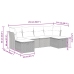 Set de muebles de jardín 6 pzas y cojines ratán sintético gris