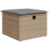 Set de sofás de jardín con cojines 9 pzas ratán sintético beige