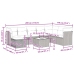 Set muebles jardín 9 pzas y cojines ratán sintético gris claro
