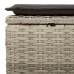 Set muebles jardín 9 pzas y cojines ratán sintético gris claro