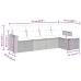 Set de muebles de jardín 5 pzas y cojines ratán sintético negro