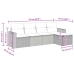 Set comedor de jardín 5 piezas y cojines ratán sintético marrón