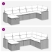 Set sofás de jardín 7 piezas y cojines ratán sintético beige