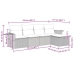Set comedor de jardín 5 piezas y cojines ratán sintético marrón